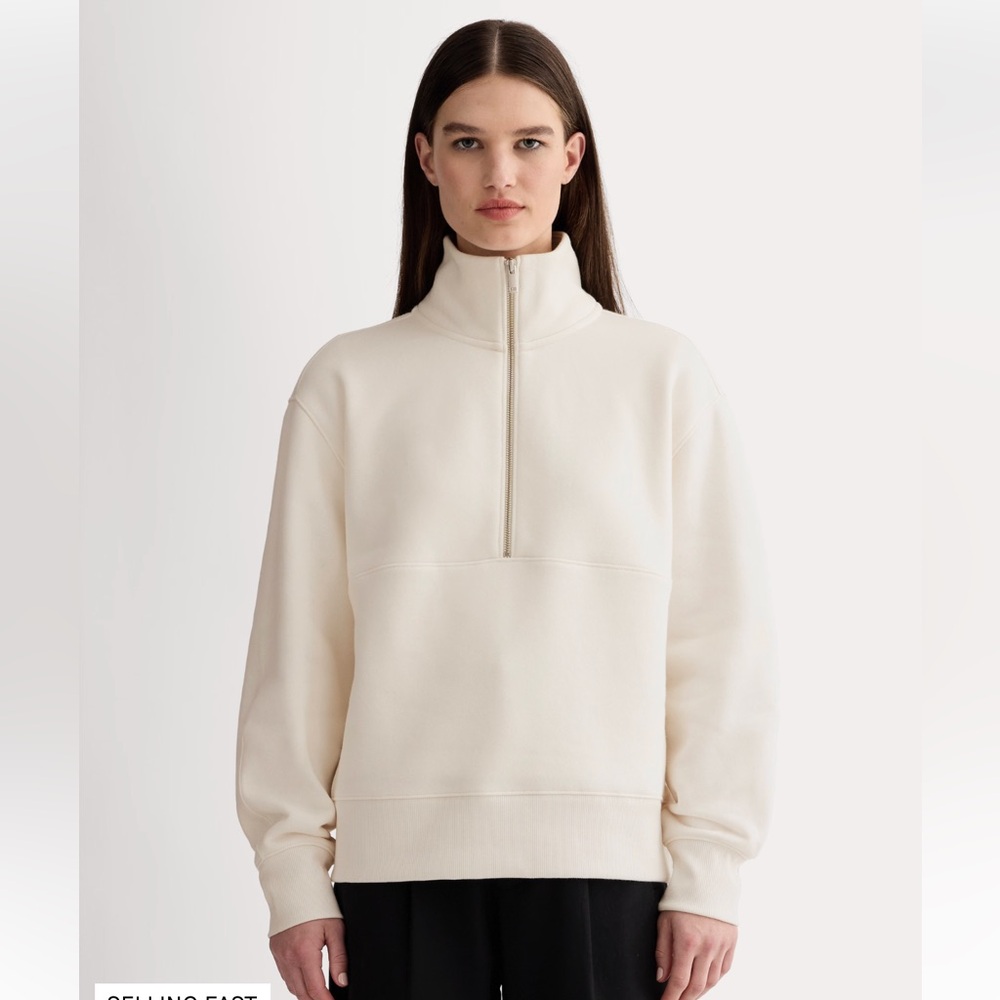 Everlane The Laid-Back Half-Zip Sweatshirt XS